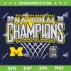 Michigan Men's Basketball Championships SVG, Michigan Wolverines National Championship SVG PNG
