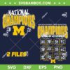 Mens Basketball Michigan Champions SVG, NCAA Michigan Wolverines Championship SVG PNG