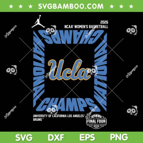 UCLA Bruins National Champions SVG PNG, Women's Basketball UCLA Bruins Championship SVG
