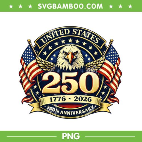 250 Anniversary USA PNG, Eagle 250 Years America PNG