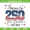 America 250 Years of Freedom SVG, 250th Anniversary 4th July 2026 SVG PNG America 250 Years of Freedom SVG, 250th Anniversary 4th July 2026 SVG PNG