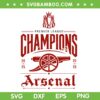 Arsenal Champions SVG PNG, Premier League Arsenal Champs SVG