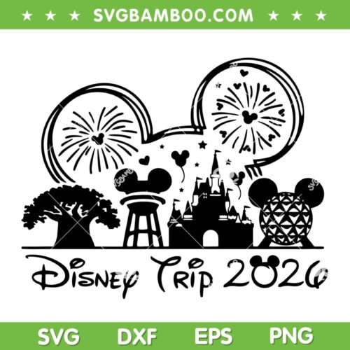 Disney Trip 2026 SVG PNG, Mickey and Minnie Mouse Ear Family Vacation SVG