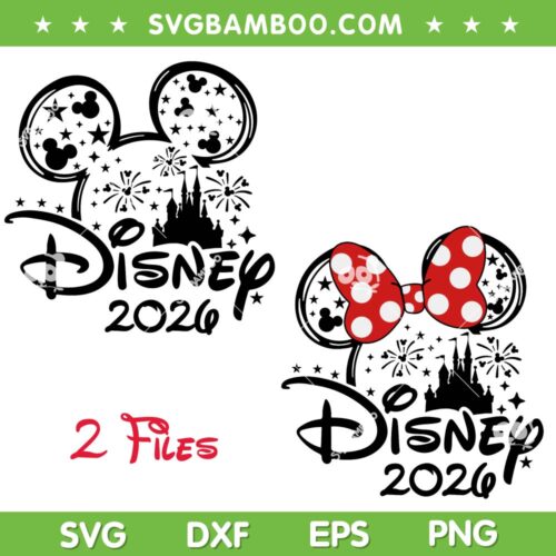 Disney Family Vacation 2026 SVG, Mickey Mouse Ear Family Trip SVG PNG