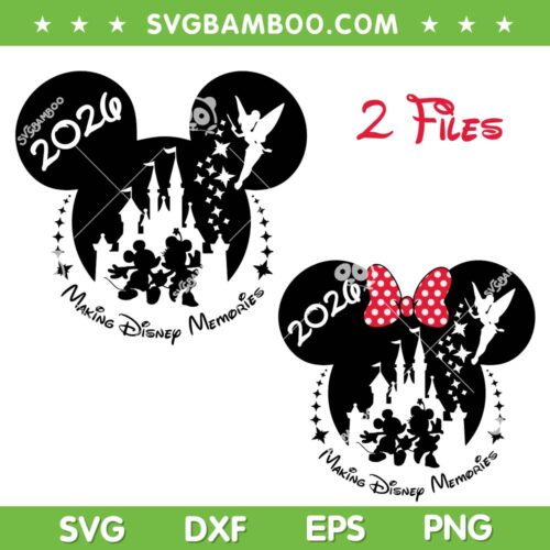 Family Disney Vacation 2026 SVG PNG, Mickey Minnie Mouse Ear Trip SVG Bundle