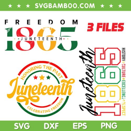 Freedom Juneteenth 1865 SVG Bundle, Honoring the Past Juneteenth SVG PNG