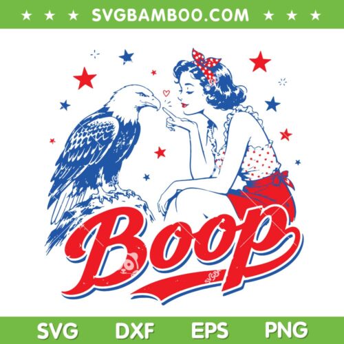 Girl Boop Eagle SVG PNG, Funny Hand Boop Nose Eagle 4th of July SVG