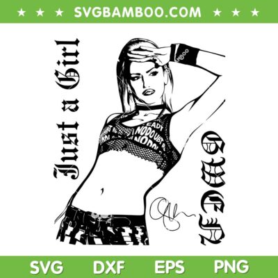Gwen Stefani No Doubt SVG, Just a Girl rock ska No Doubt SVG PNG