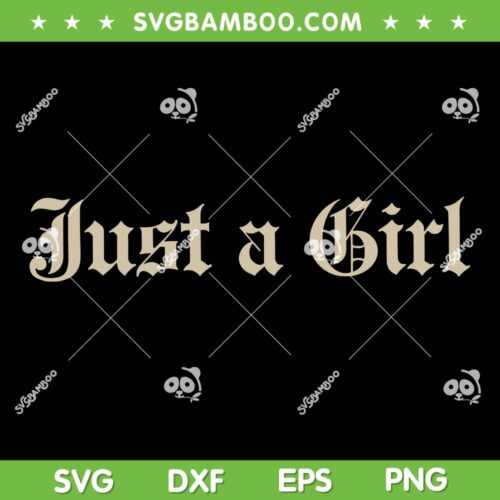 Just A Girl Doubt Band SVG, 90s Rock Gothic SVG PNG
