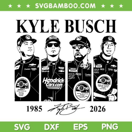 Kyle Busch SVG PNG, Forever Rowdy 2026 SVG, RIP Kyle Busch DXF SVG PNG EPS
