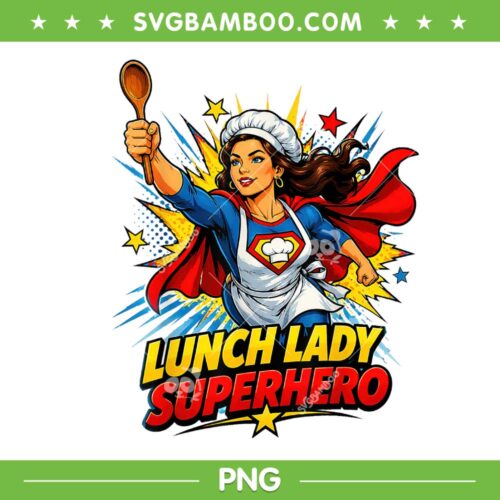 Lunch Lady Superman PNG, Mom Superhero PNG