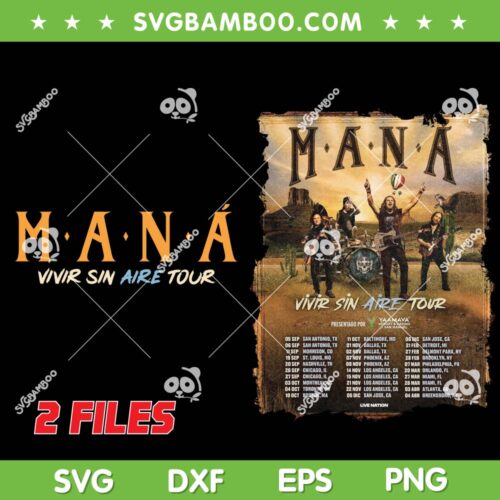MANA VIVIR SIN AIRE TOUR PNG Bundle, Maná Band 2026 Tour PNG