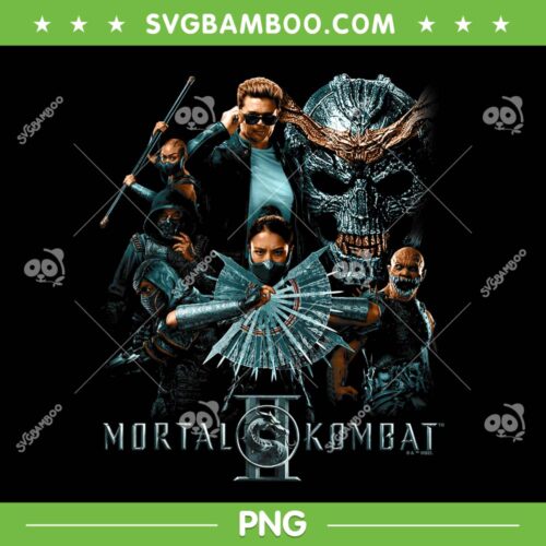 Mortal Kombat 2 Movie Poster PNG, Mortal Kombat 2 Duotone Fighters PNG