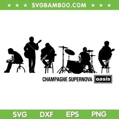 Oasis Champagne Supernova SVG PNG, Oasis Band Tour 2026 SVG
