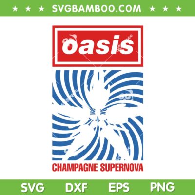 Oasis Band Swirl SVG, Champagne Supernova Tour SVG PNG