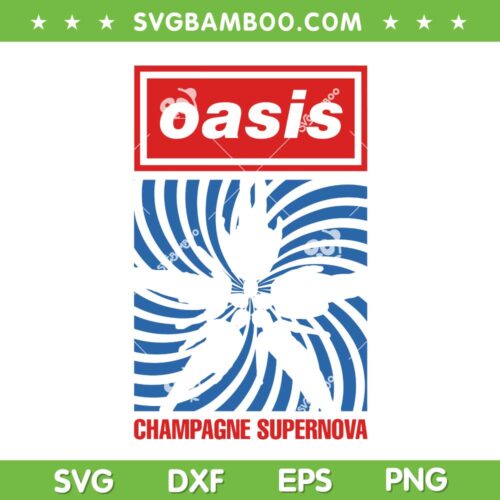 Oasis Band Swirl SVG, Champagne Supernova Tour SVG PNG