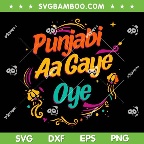 Punjabi Aa Gaye Oye SVG, Diljit Dosanjh The Tonight Show SVG PNG