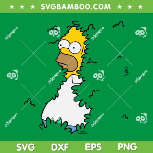 The Simpsons Homer Hide Bush SVG, Bart Simpson Meme SVG PNG