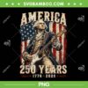 George Washington Playing Guitar 250 Years PNG, Funny 250 Anniversary America PNG