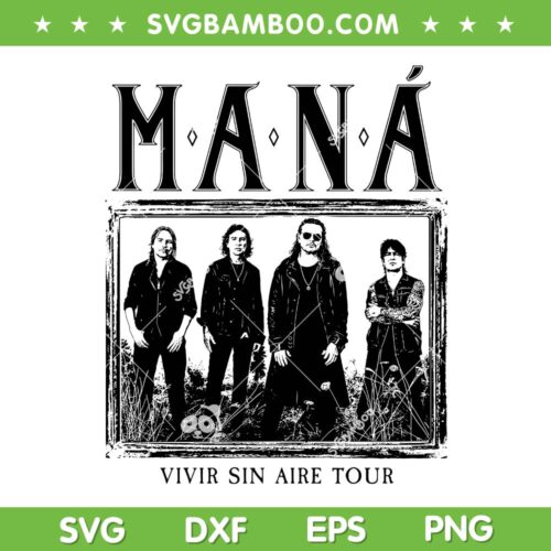 Mana Vivir Sin Aire Tour SVG, Maná 2026 Tour SVG PNG