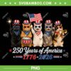 250 Years of America Cats PNG, Cute Cat 4th of July 1776 2026 PNG 250 Years of America Cats PNG, Cute Cat 4th of July 1776 2026 PNG