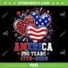 America Flag Heart 250 Years PNG, 250th Anniversary 1776 2026 PNG America Flag Heart 250 Years PNG, 250th Anniversary 1776 2026 PNG