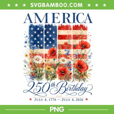 America 250th Anniversary PNG, America 250 Years Floral PNG America 250th Anniversary PNG, America 250 Years Floral PNG