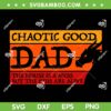 Chaotic Good Dad SVG PNG, Fathers Day Dragon Retro Vintage SVG