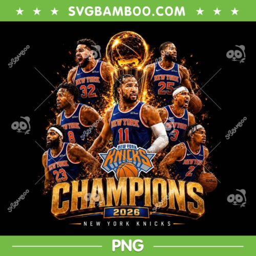 Knicks Champions 2026 PNG, New York Knicks Basketball Champs PNG
