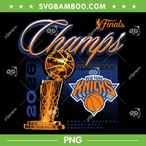 Knicks 2026 Champions PNG, New York Knicks Basketball Champs PNG