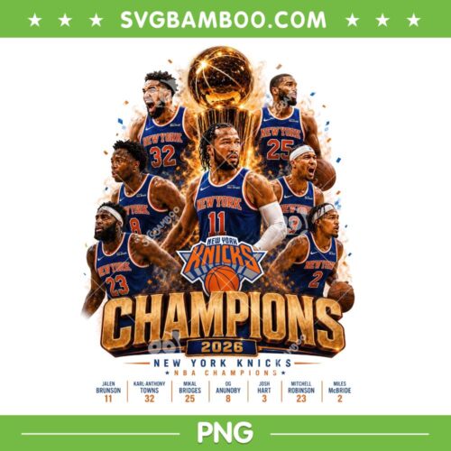 New York Knicks Champions 2026 PNG, NBA Finals Knicks Champions PNG