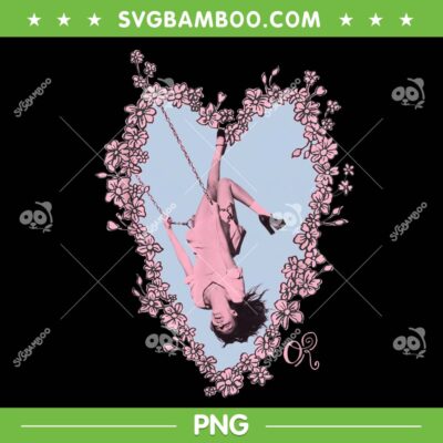 Olivia Rodrigo Floral Heart Swing PNG, Olivia Rodrigo Sad For A Girl So In Love PNG
