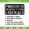 Prison is Perfect for Liberals SVG, Anti Liberal Quote SVG PNG