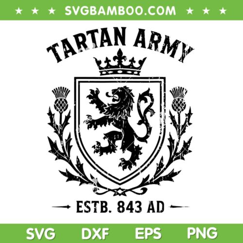 Tartan Army SVG PNG, Scotland Tartan Army SVG