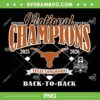 Texas Longhorns National Champions 2026 PNG, Texas Longhorns Back to Back PNG Texas Longhorns National Champions 2026 PNG, Texas Longhorns Back to Back PNG