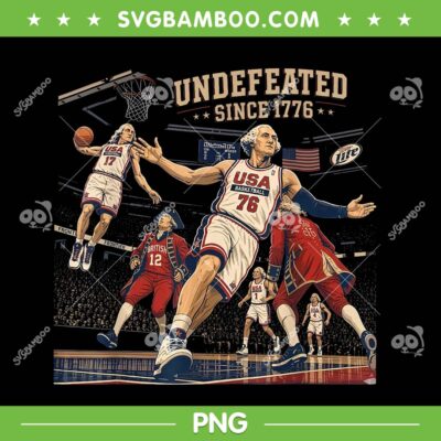 Undefeated Since 1776 PNG, George Washington Basketball 4th of July PNG