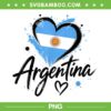 Argentina Flag Heart PNG, Vintage Argentinian Pride Lover PNG Argentina Flag Heart PNG, Vintage Argentinian Pride Lover PNG