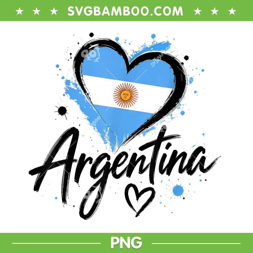 Argentina Flag Heart PNG, Vintage Argentinian Pride Lover PNG Argentina Flag Heart PNG, Vintage Argentinian Pride Lover PNG