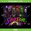 Halloween Spooky Season Neon PNG, Horror Movie Characters Neon PNG
