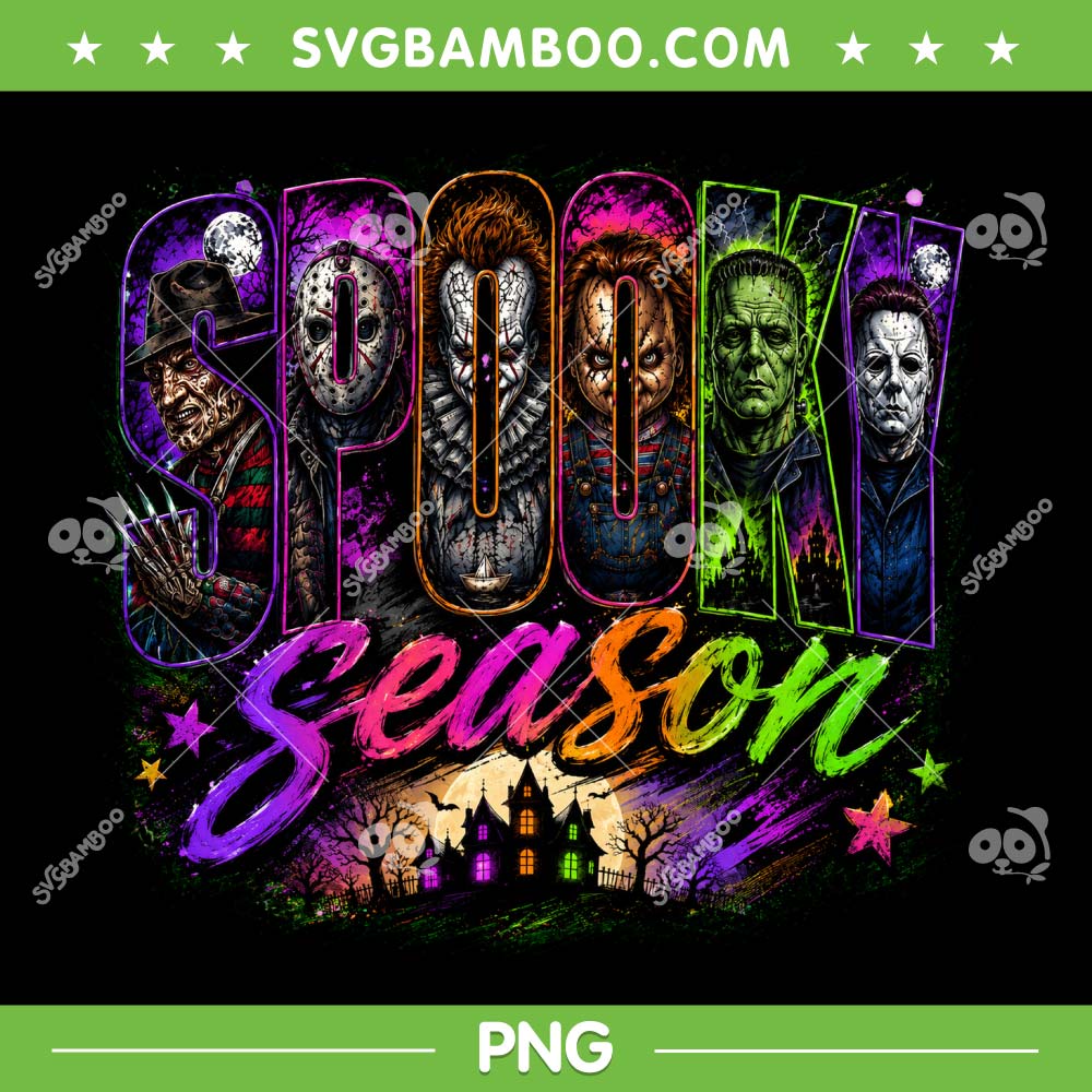 Halloween Spooky Season Neon PNG, Horror Movie Characters Neon PNG Halloween Spooky Season Neon PNG, Horror Movie Characters Neon PNG