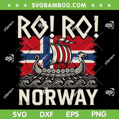 Ro Ro Norway SVG, Norwegian Viking Ship SVG PNG, Norway Flag Culture Row