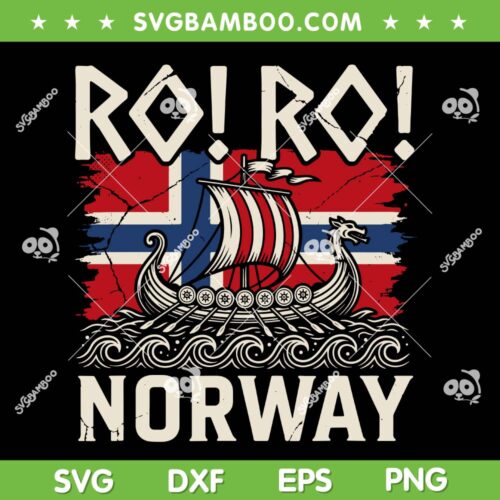 Ro Ro Norway SVG, Norwegian Viking Ship SVG PNG, Norway Flag Culture Row