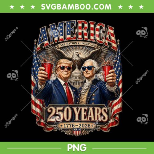 Trump Washington 250 Years PNG, Vintage America Anniversary 250th PNG