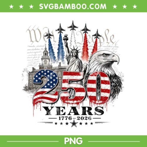 We The People 250 Years PNG, 250th Anniversary US Flag PNG, 1776 250 Years