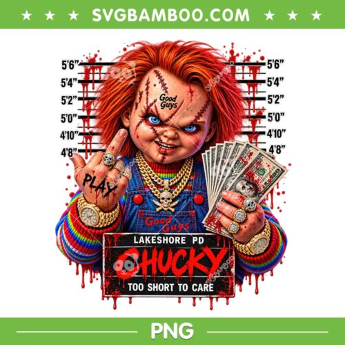 Chucky Mugshot PNG, Chucky Halloween Horror Movie PNG