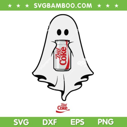 Ghost Diet Coke SVG, Coca-Cola Halloween Ghost SVG PNG