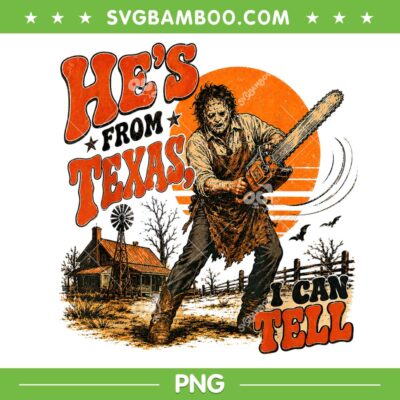 He's from Texas I Can Tell PNG, Lone Star Scary Horror PNG