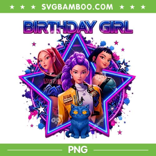 Kpop Demon Hunter Birthday Girl PNG, Huntrix Birthday Boy Girl PNG