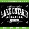 Lake Ontario Canada SVG PNG, Vintage EST 1615 SVG Lake Ontario Canada SVG PNG, Vintage EST 1615 SVG
