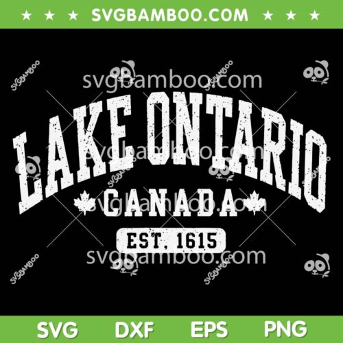 Lake Ontario Canada SVG PNG, Vintage EST 1615 SVG
